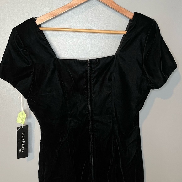 NWT Late Edition x Vintage 1980s-1970s Union Made Black Velvet Mini Dress - Picture 7 of 16